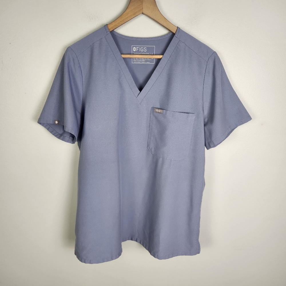 FIGS Women's Technical Collection Catarina One-Pocket Scrub Top Size L EUC #719
